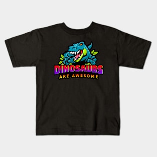 T-Rex Dinosaurs Are Awesome Red Kids T-Shirt